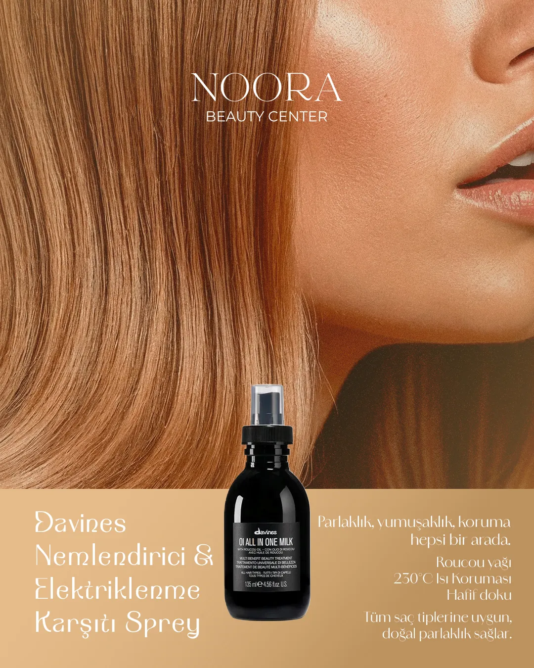 OI All In One Milk Tüm Saç Tipleri İçin Saç Bakım Sütü 135 ml